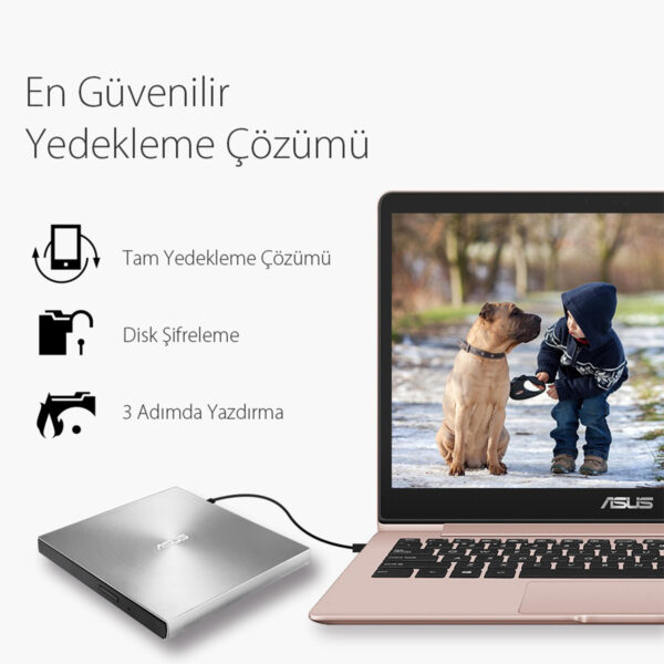 Asus Zendrive U9m Sdrw 08u9m U Silver M Disc Destekli Harici Ultra Ince Dvd Yazici 9