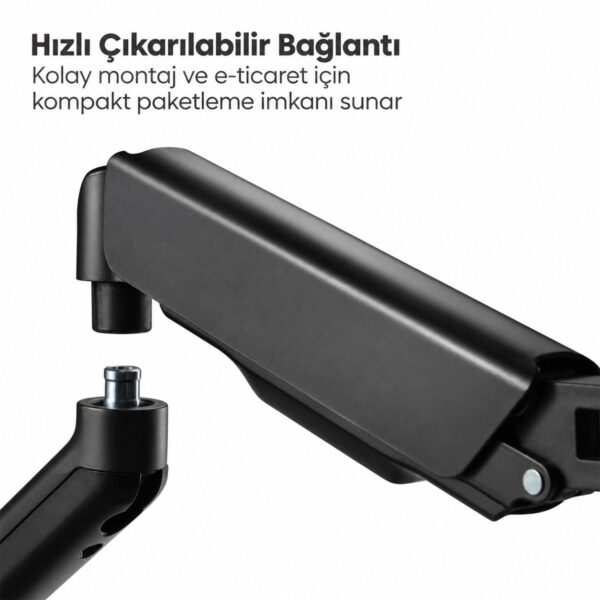 Brateck 17 32 Inç Amortisörlü Siyah Monitör Kolu (ldt46 C012e) 4