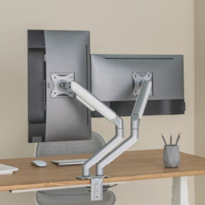 Brateck 17 32 Inç Uyumlu İki Kollu Amortisörlü Gümüş Monitör Kolu (ldt63 C024) 2