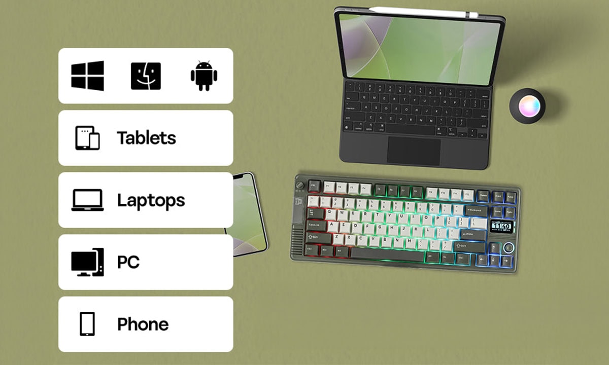 Mac/PC/Android için Üç Modlu Kablosuz