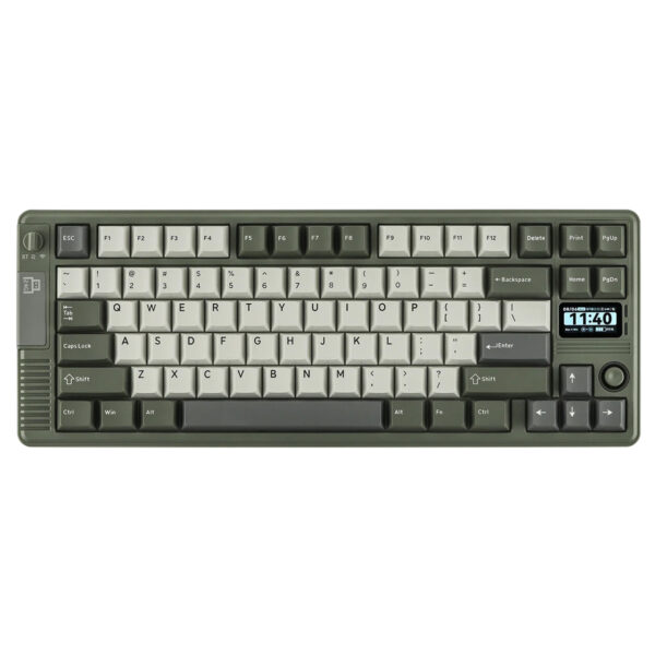 EPOMAKER RT85 Green White Wisteria V2 Mekanik Gaming Klavye, RGB aydınlatmalı, kablosuz ve hotswap özellikli, 2 yıl değişim garantili.