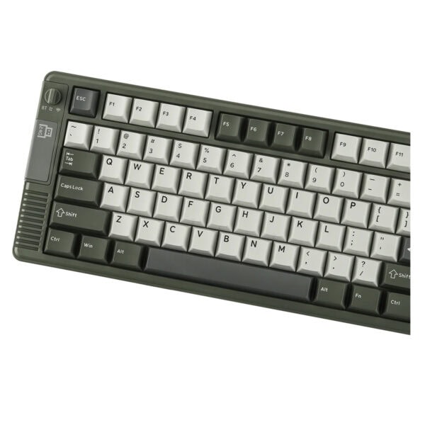 EPOMAKER RT85 Green White Wisteria V2 Switch RGB kablosuz mekanik gaming klavye, hotswap özellikli, şık tasarım ve yüksek performans sunar.