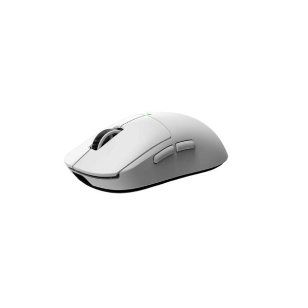 Kablosuz gaming mouse, 8K Hz hızlı bağlantı, ergonomik tasarım, yüksek hassasiyetli sensör, oyun ve ofis kullanımı için ideal, şık beyaz renkli mouse.