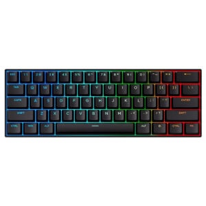 MCHOSE Ace 60 Pro Siyah RGB oyun klavyesi, hall effect KTE manyetik anahtarlar ve hot-swap özelliği ile yüksek performans sağlar.