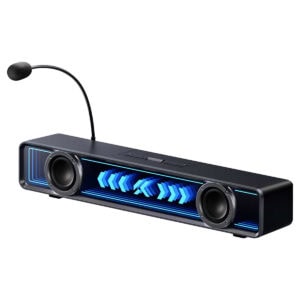 MCHOSE K20 Pro Siyah RGB Oyun Ses Çubuğu, 7.1 Surround Bluetooth ile yüksek kaliteli oyun ve müzik deneyimi sunar. RGB aydınlatmalı tasarımı ve güçlü ses çıkışıyla oyun keyfini artırır.