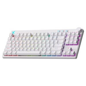 MCHOSE Mix 87 Beyaz RGB oyun klavyesi, mount Tai manyetik anahtar ve GT 8K Hz Hall Effect teknolojisi ile yüksek performans sağlar. Hotswap özellikli, şık ve dayanıklı tasarım.