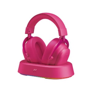 MCHOSE V9 Turbo Berry Red 7.1 Surround Kablosuz Gaming Kulaklık, yüksek ses kalitesi ve rahat tasarımıyla oyun deneyimini artırır. RGB aydınlatmalı, hafif ve konforlu yapısıyla uzun oyun seansları içi.