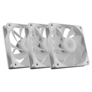 Yüksek performanslı MSI MAG F120 ARGB beyaz kasa fanı, 120mm boyutunda ve ARGB aydınlatma özellikleriyle şık tasarımıyla bilgisayar kasası soğutmasını sağlar.