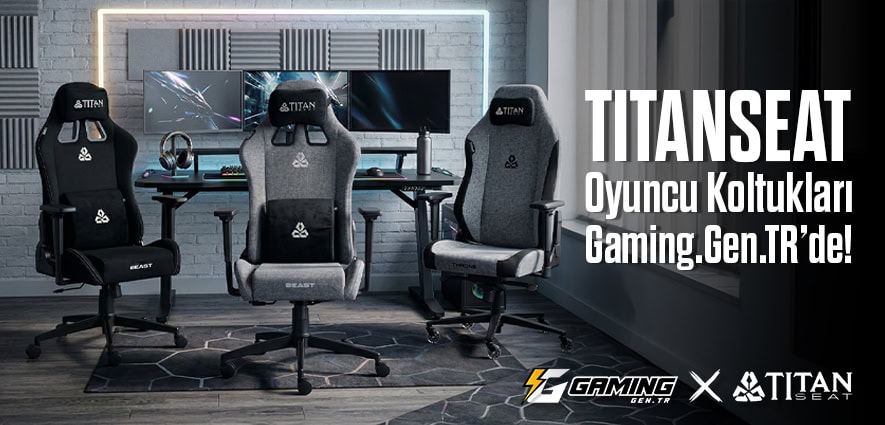 TitanSeat oyun koltukları, konforlu ve ergonomik tasarımıyla Gaming.Gen.TR'de. Uzun oyun seansları için ideal, yüksek kaliteli oyuncu koltukları.