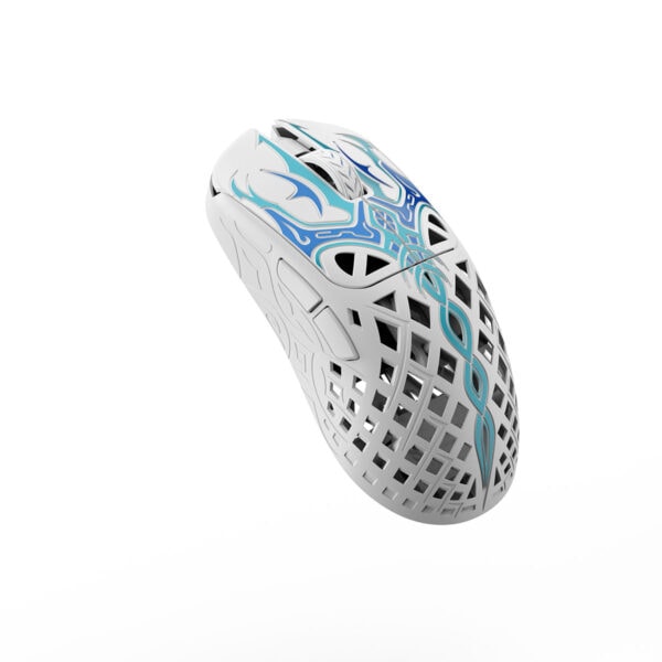 Waizowl Triaina Riptide 8K Hz kablosuz oyun faresi, yüksek performanslı sensör ve şık tasarımıyla profesyonel oyuncular için ideal.