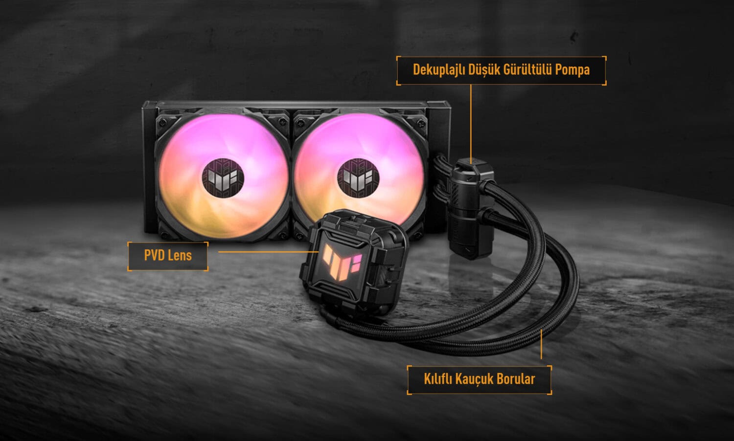 ARGB aydınlatmalı 240mm sıvı işlemci soğutucu.
