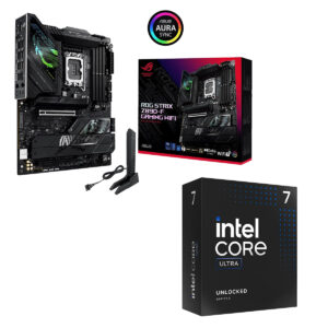 ASUS ROG Strix Z890-F Gaming WiFi anakart ve Intel Core Ultra 7 265K işlemci, yüksek performans ve oyun deneyimi için ideal. Anakart ve işlemci seti, güçlü ve güvenilir bir bilgisayar kurmak isteyenle.