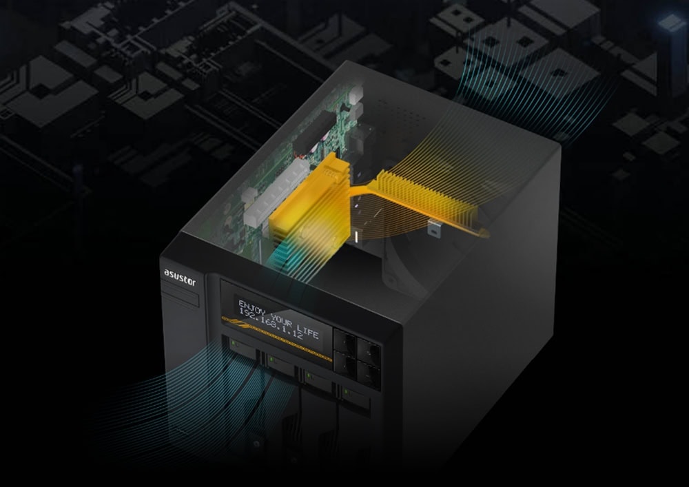 ASUSTOR LOCKERSTOR 6 Gen3 NAS cihazı, AMD Ryzen V3C14 işlemci ve 16GB DDR5 RAM ile yüksek performans sağlar. 6 yuvalı, 10GbE bağlantı desteği ile veri depolama ve yedekleme çözümleri sunar.