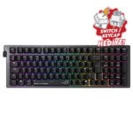 RGB aydınlatmalı ASUS ROG Strix Morph 96 kablosuz mekanik klavye, Türkçe Q klavye düzeni ve hotswap switch özellikleriyle gaming performansını artırır.