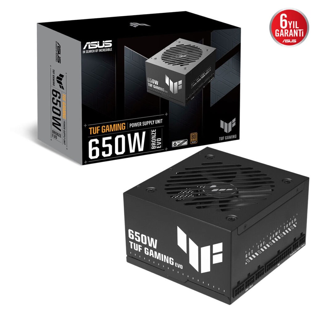 ASUS TUF GAMING 650B EVO 650W 80+Bronze ATX 3.1 Güç Kaynağı - Gaming.Gen.TR