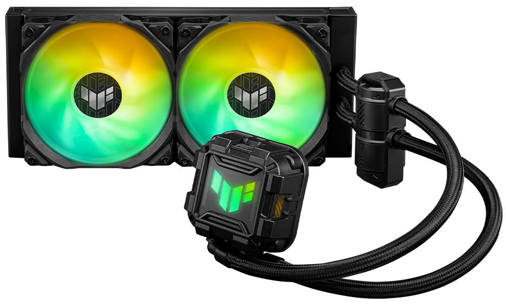 ASUS TUF Gaming LC II 240 ARGB İşlemci Sıvı Soğutucu, Intel ve AMD uyumlu, 240mm radyatör ve ARGB aydınlatma özellikleriyle yüksek performans sağlar.
