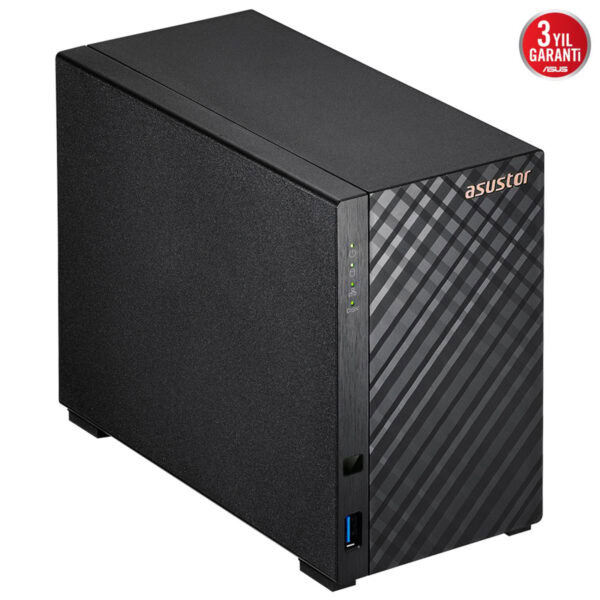 Asustor DRIVESTOR 2 Lite (AS1102TL) NAS, Realtek RTD1619B işlemci, 1,7 GHz hızında, 1GB RAM ile yüksek performans sağlar. Güçlü ve güvenilir depolama çözümü, ev ve ofis kullanımı için idealdir.