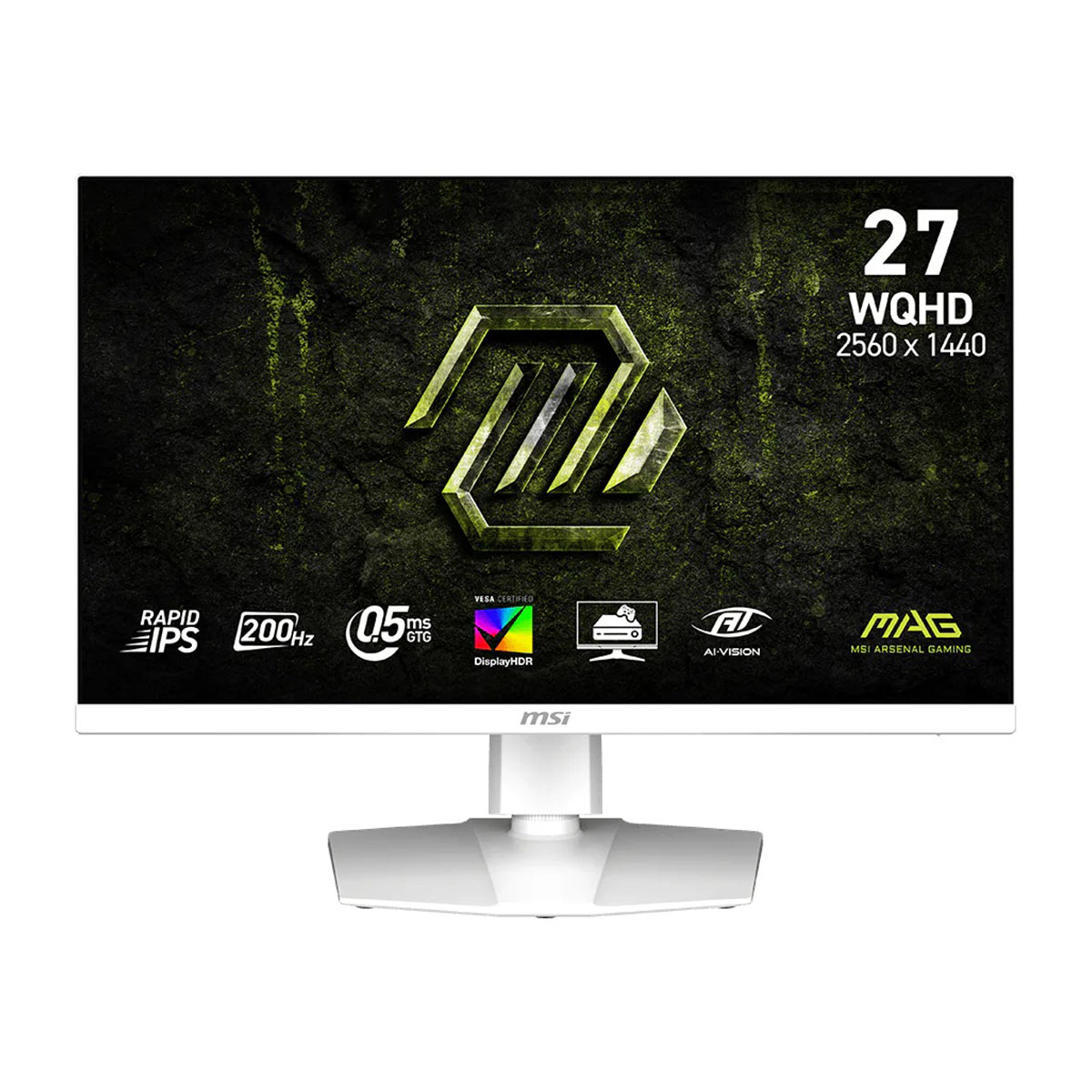MSI MAG 274QRFW E20 27 inç 200Hz 0.5ms 2K WQHD Adaptive Sync Rapid IPS Beyaz Pivot Gaming Monitör