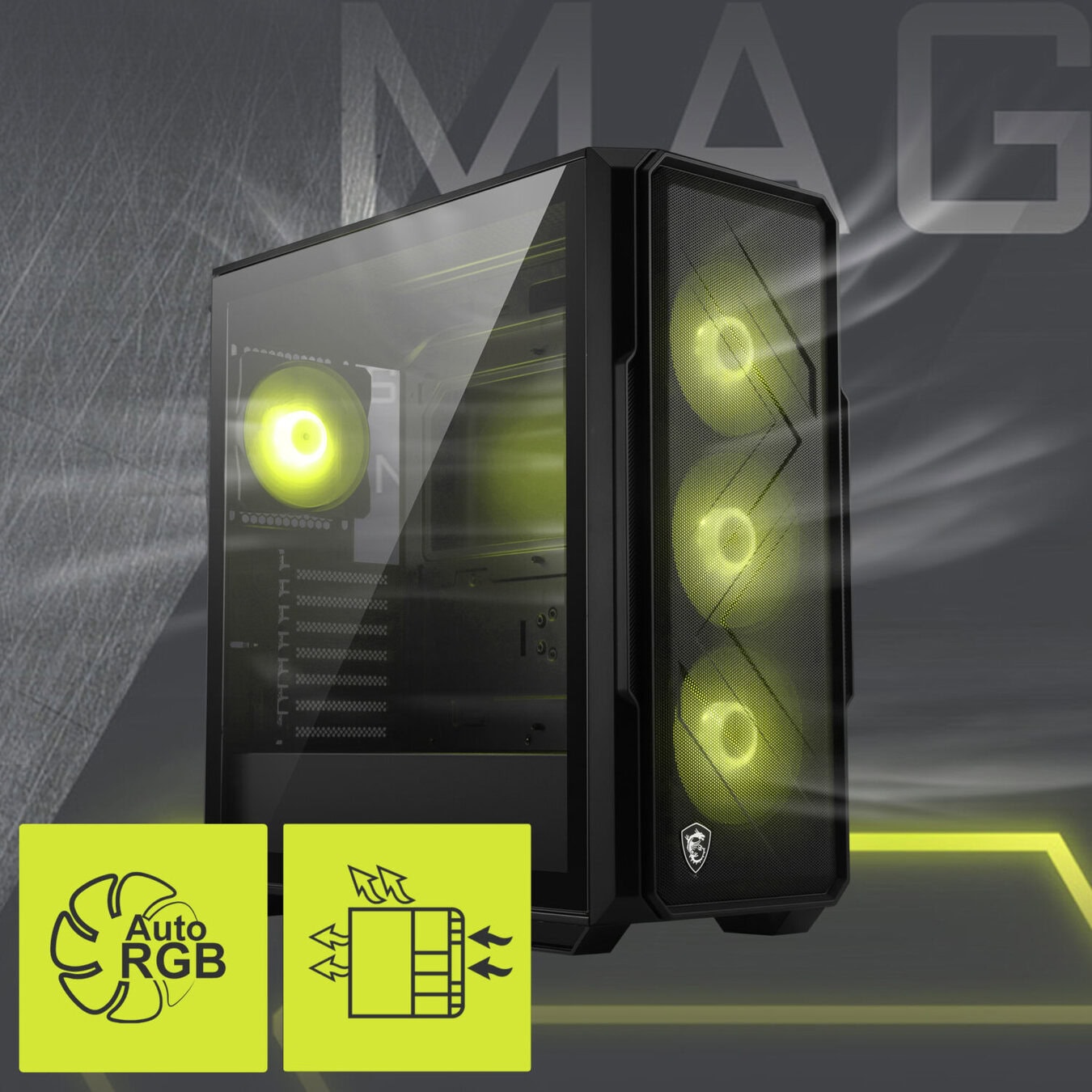 MSI MAG FORGE 150A B65 6x120mm ARGB Fan Mesh Temperli Cam USB 3.2 MAG A650BNL 650W 80+ Bronze Mid Tower ATX Gaming Kasa h2