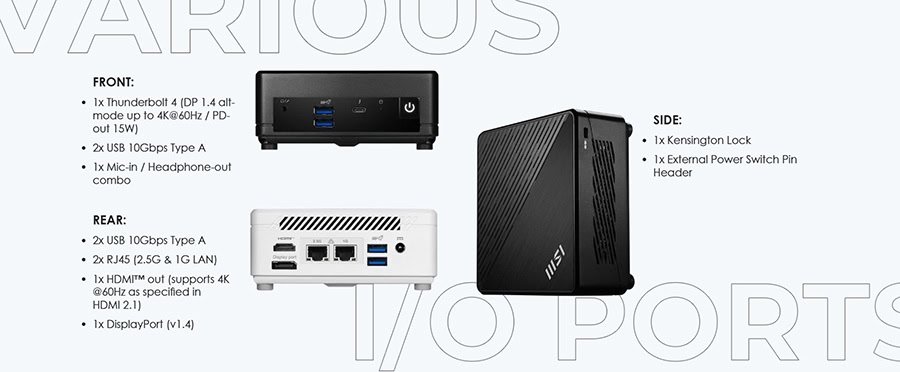 Yüksek Hızlı Bağlantı Çoklayıcı, Thunderbolt 4 ve USB Type-C portlarıyla bilgisayarlar için ideal.