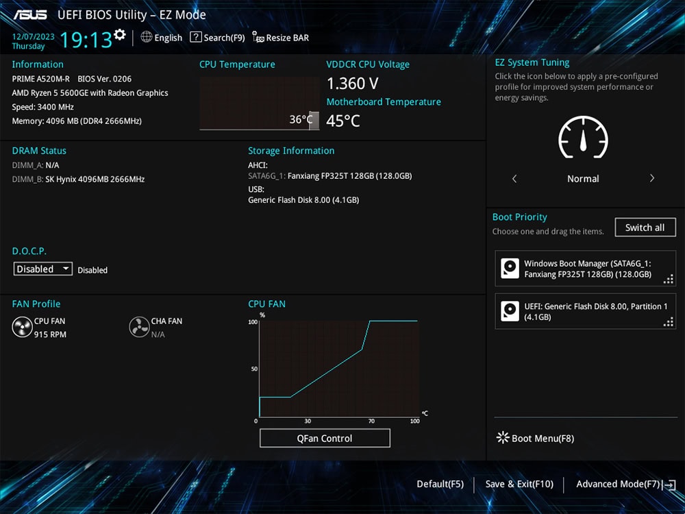 Oyun bilgisayarı ve anakart sıcaklıkları ile performans izleme ekranı, CPU ve RAM bilgileri, fan hızları ve sistem ayarları gösteriliyor.