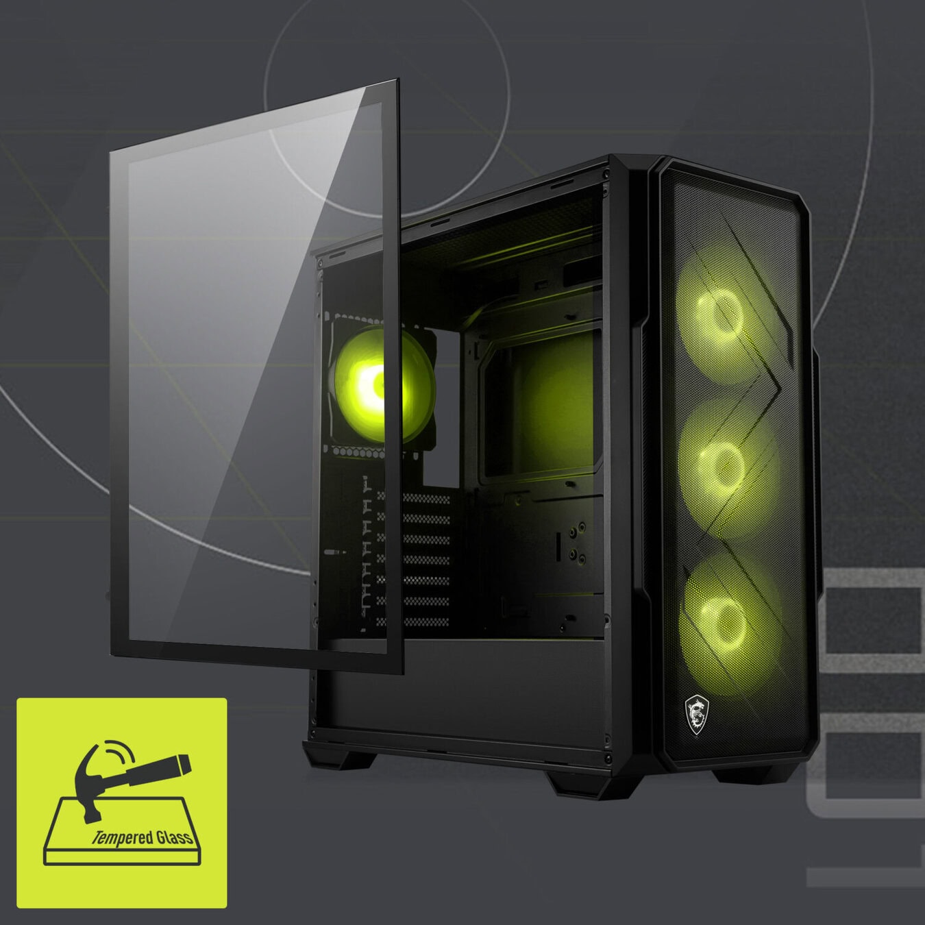 MSI MAG FORGE 150A B65 6x120mm ARGB Fan Mesh Temperli Cam USB 3.2 MAG A650BNL 650W 80+ Bronze Mid Tower ATX Gaming Kasa h4