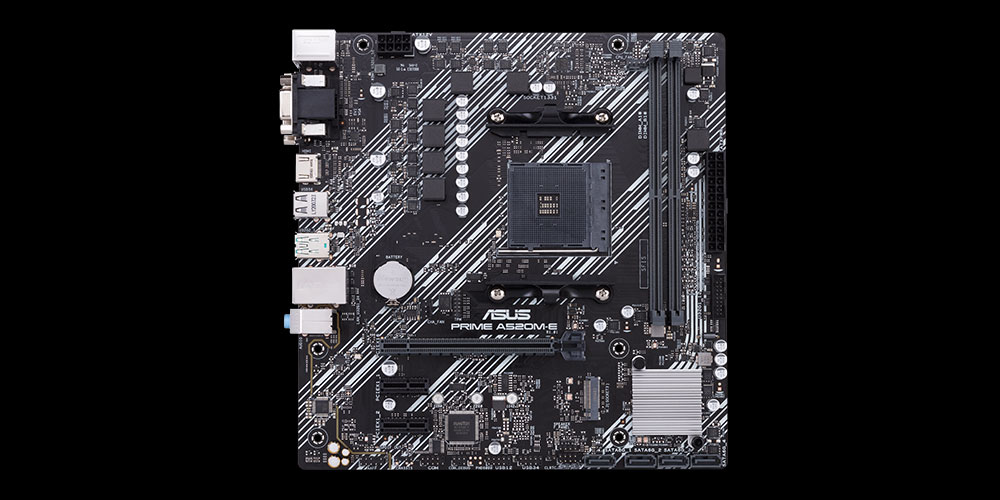 ASUS PRIME A520M-E CSM 5100MHz (OC) DDR4 Soket AM4 M.2 HDMI mATX Anakart h9