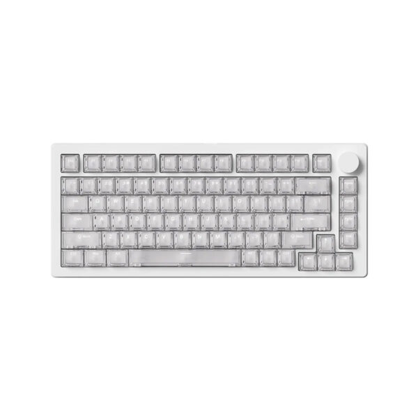 Akko Monsgeek M1 V5 He White Transparent Astroaim Manyetik Switch 8k Hz Hall Effect Hotswap Rgb Kablosuz İngilizce Gaming Klavye 1