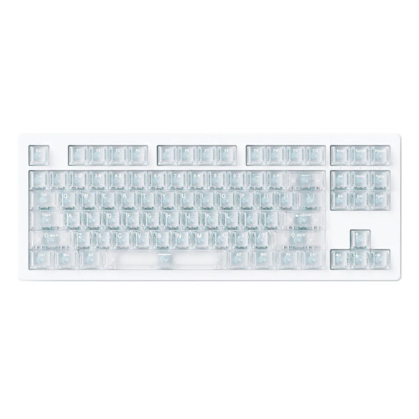 Akko Monsgeek M3 V5 He White Transparent Astroaim Manyetik Switch 8k Hz Hall Effect Hotswap Rgb Kablosuz İngilizce Gaming Klavye 1