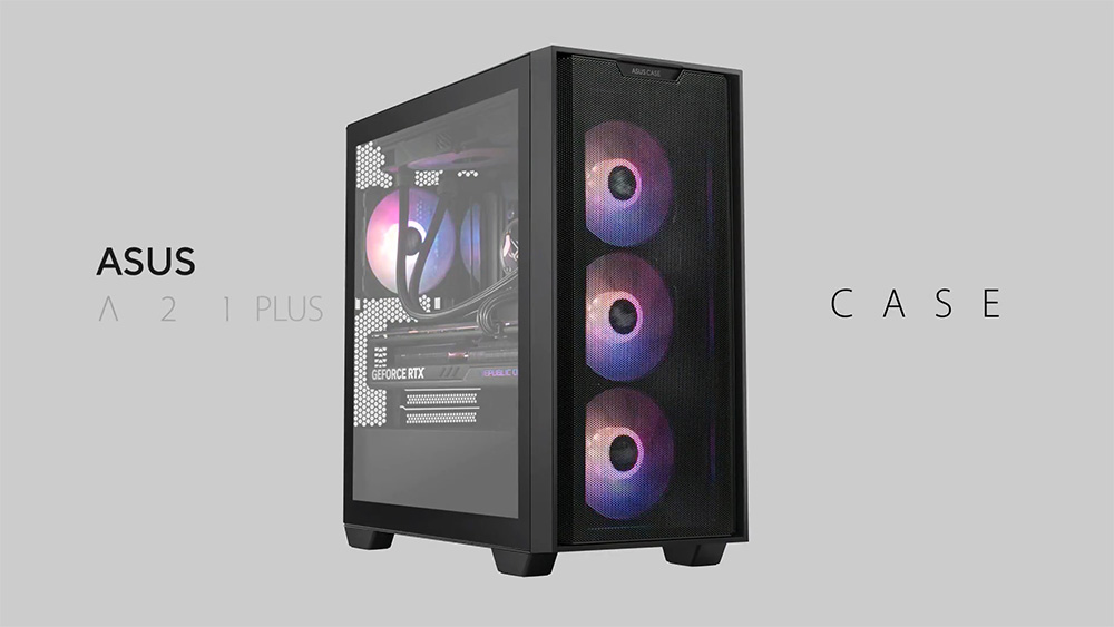 ASUS A21 PLUS Case ASUS A21 Plus ARGB Temperli Cam USB 3.2 mATX Mesh Beyaz Mid Tower Gaming Kasa h1