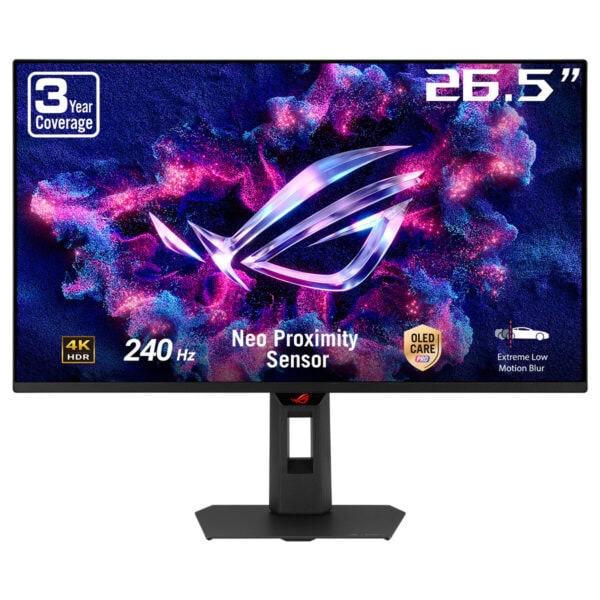 Yüksek çözünürlüklü 26.5 inç oyun monitörü, 240Hz yenileme hızı ve 4K HDR desteği ile üstün görsel deneyim sağlar. Neo Proximity Sensör ve OLED CARE teknolojisi ile gelişmiş görüntü kalitesi ve düşük.