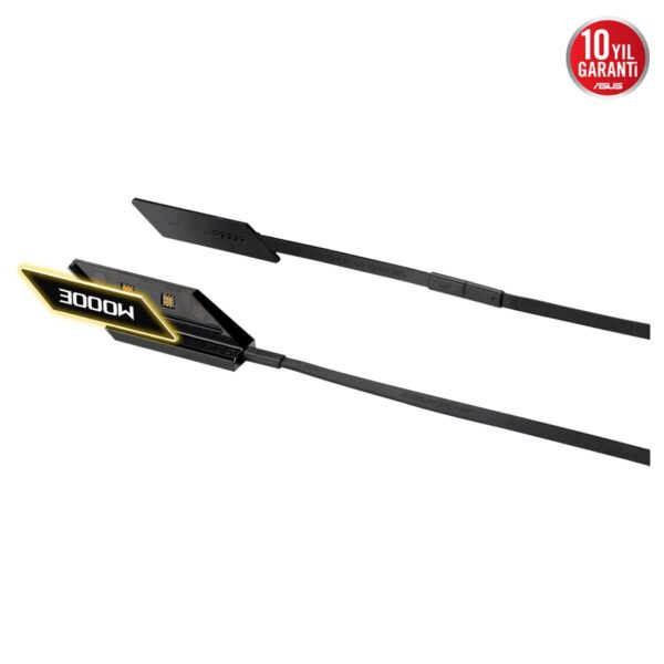 ASUS ROG Thor 3000W Titanium III Edition güç kaynağı, yüksek performans ve dayanıklılık sunan, ARGB aydınlatmalı, PCIe 5.1 uyumlu, tam modüler ATX 3.1 güç kaynağı.