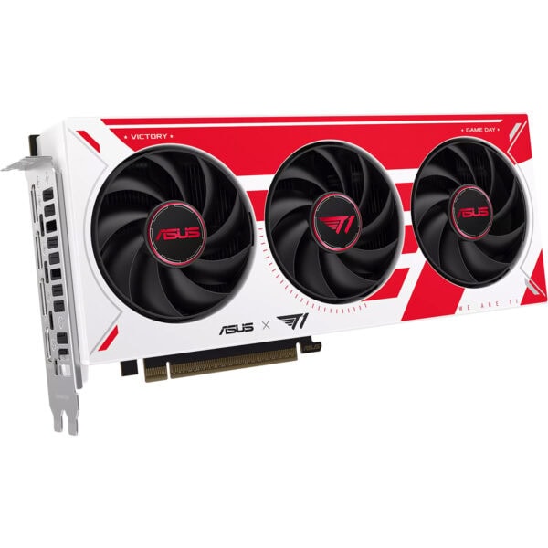ASUS T1 GeForce RTX 5060 Ti 8GB GDDR7 OC Edition ekran kartı, üç fanlı soğutma sistemi ve şık tasarımıyla yüksek performans sağlar.