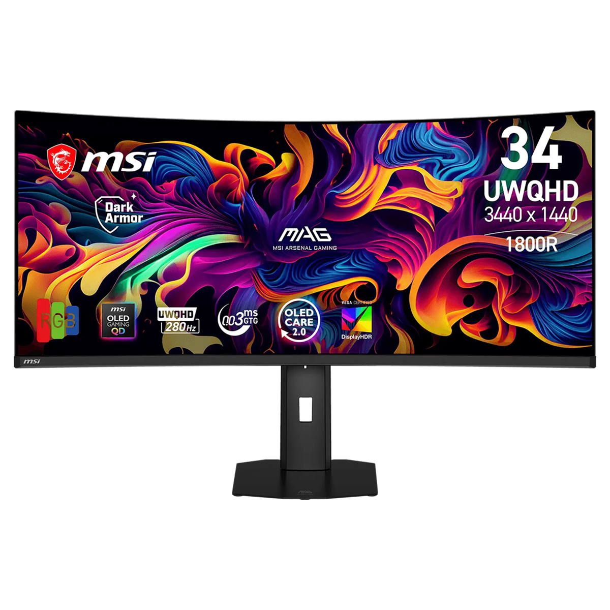 Msi Mag 341cqp Qd Oled X28 34 Inc 280hz 0 03ms Uwqhd Adaptive Sync Kavisli Gaming Monitor C1
