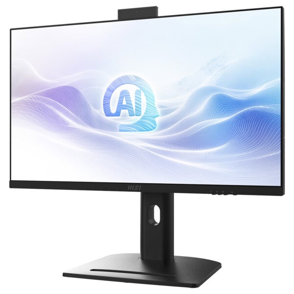 Yapay zeka temalı yüksek çözünürlüklü bilgisayar monitörü, modern tasarımı ve gelişmiş ekran teknolojisi ile oyun ve çalışma ortamları için ideal.