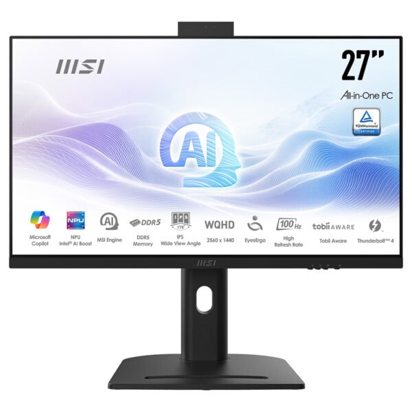 Yüksek çözünürlüklü 27 inç all-in-one PC monitörü, AI teknolojisi ve geniş ekran ile oyun ve çalışma deneyimini artırır. MSI markası, yüksek yenileme hızı ve gelişmiş özellikler.