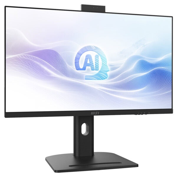 Yapay zeka ve teknolojiyi temsil eden monitör ekranı, modern ve şık tasarımıyla dikkat çekiyor.