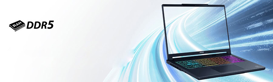 MSI gaming dizüstü bilgisayarı, 16 inç 2K QHD+ ekran ve RGB klavye ile yüksek performanslı oyun deneyimi sunuyor.