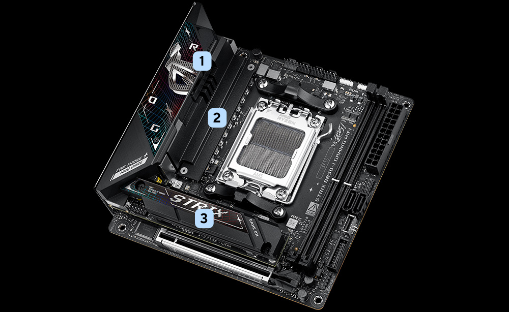 ASUS ROG Strix B850-I Gaming WiFi 8400MHz (OC) DDR5 Soket AM5 M.2 HDMI DP Mini-ITX Anakart h13