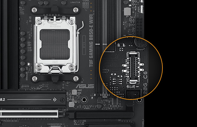 TUF GAMING B850-E WIFI ASUS TUF GAMING B850-E WIFI 8000MHz (OC) DDR5 Soket AM5 M.2 HDMI DP ATX Anakart h17