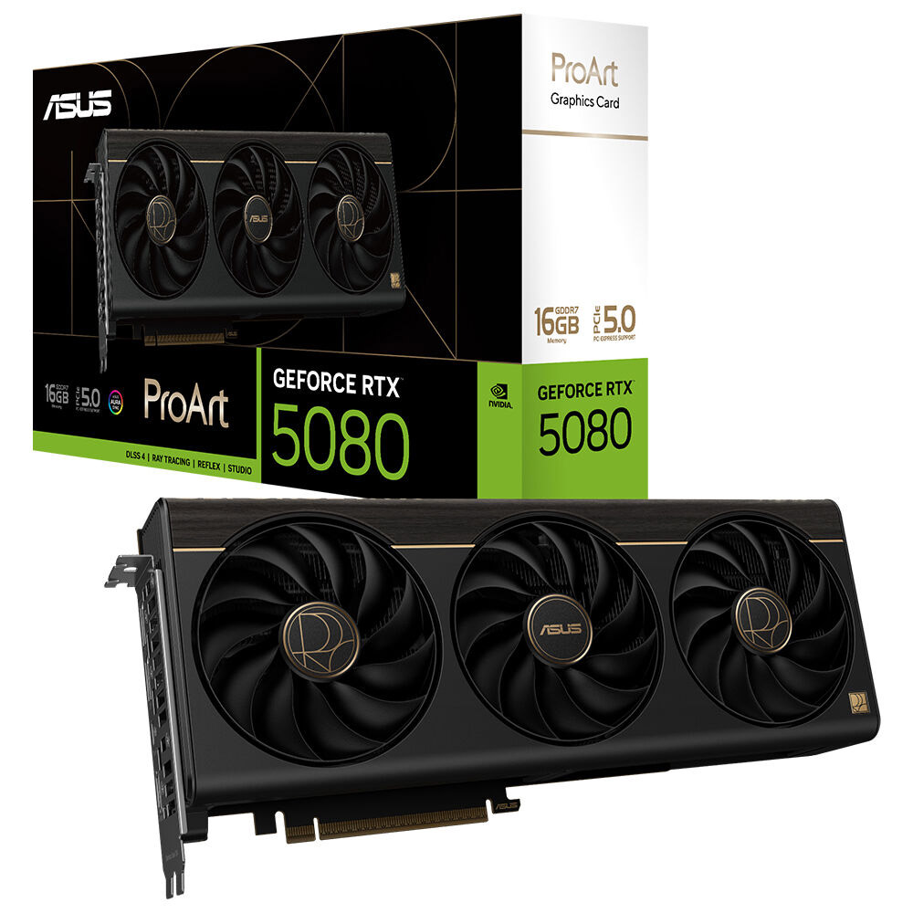 ProArt GeForce RTX™ 5080 16GB GDDR7 OC Edition ASUS ProArt GeForce RTX 5080 16GB GDDR7 OC Edition 256 Bit DLSS 4 Ekran Kartı h1
