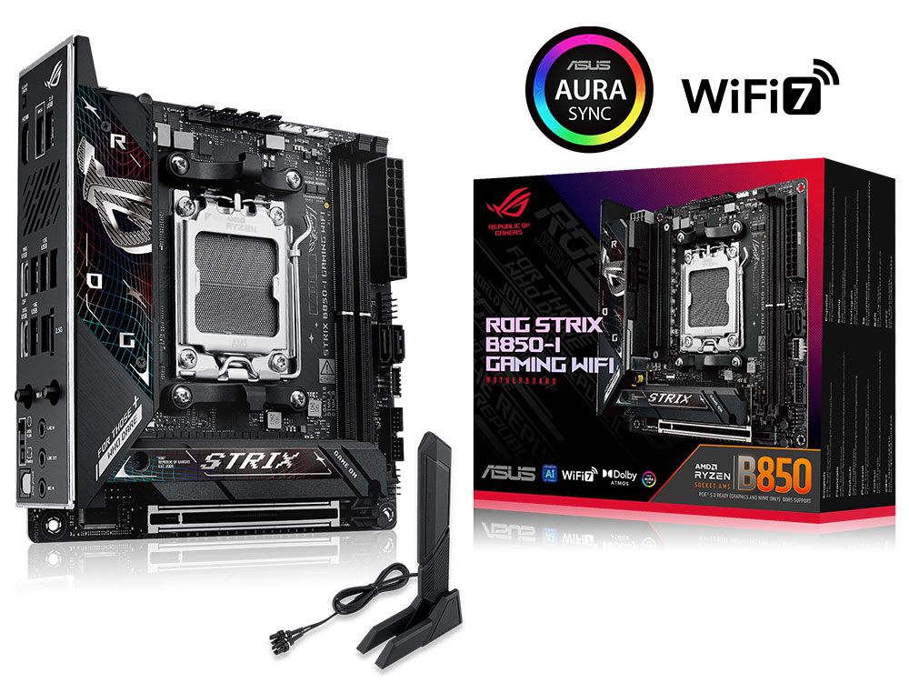ASUS ROG Strix B850-I Gaming WiFi 8400MHz (OC) DDR5 Soket AM5 M.2 HDMI DP Mini-ITX Anakart h1