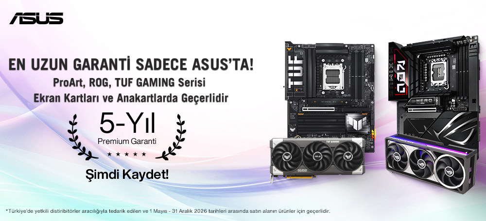 ProArt Anakart ve Monitörlerde 5 Yıl Premium Garanti Kampanyası