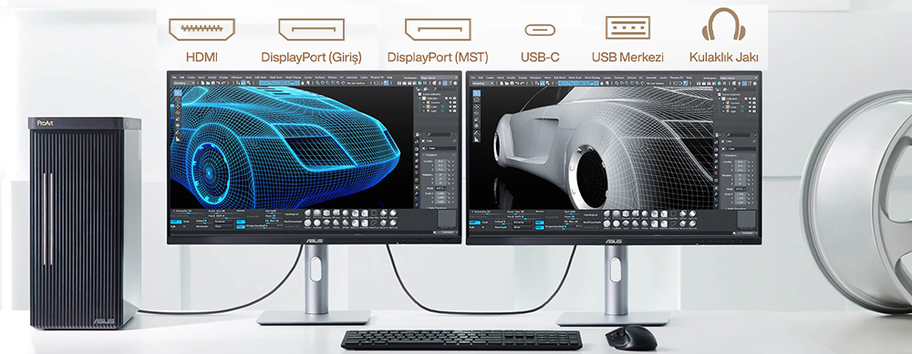 ProArt Display PA278CFRV ASUS ProArt PA278CFRV 27 inç 100Hz 5ms 2K QHD Adaptive Sync IPS Pivot Monitör h18