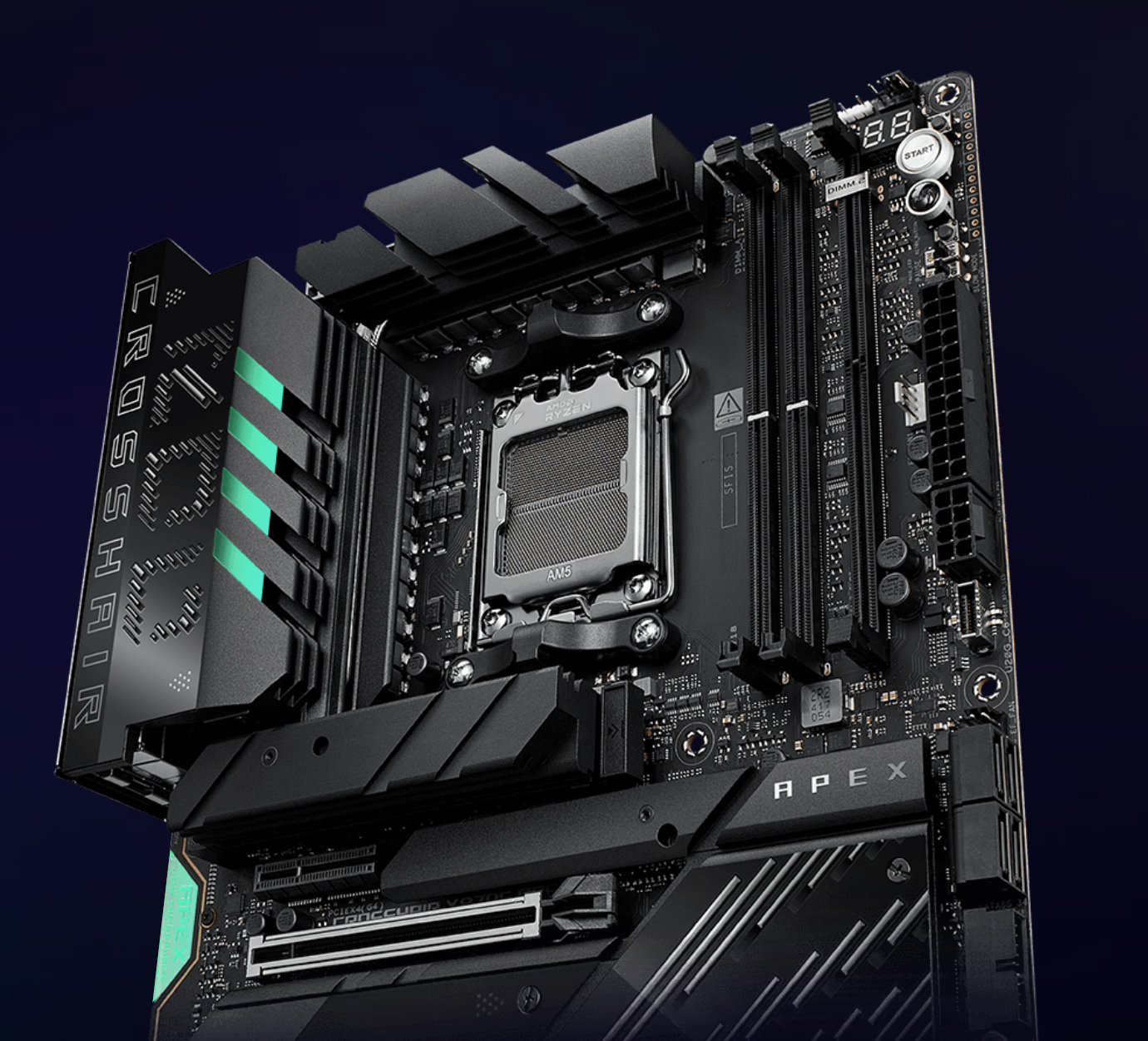 ROG CROSSHAIR X870E APEX ASUS ROG CROSSHAIR X870E APEX 9600MHz (OC) DDR5 Soket AM5 M.2 Type-C ATX Anakart h24