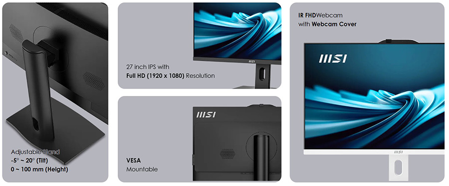 MSI PRO AP272P 14M-867XEU Intel Core i5-14400 16GB DDR5 512GB SSD 27 inç Full HD FreeDos All In One Bilgisayar h3