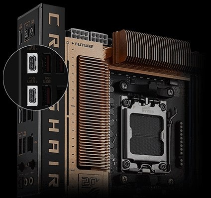 ROG CROSSHAIR 2006 ASUS ROG CROSSHAIR 2006 9600MHz (OC) DDR5 Soket AM5 M.2 HDMI USB4 ATX Anakart h23