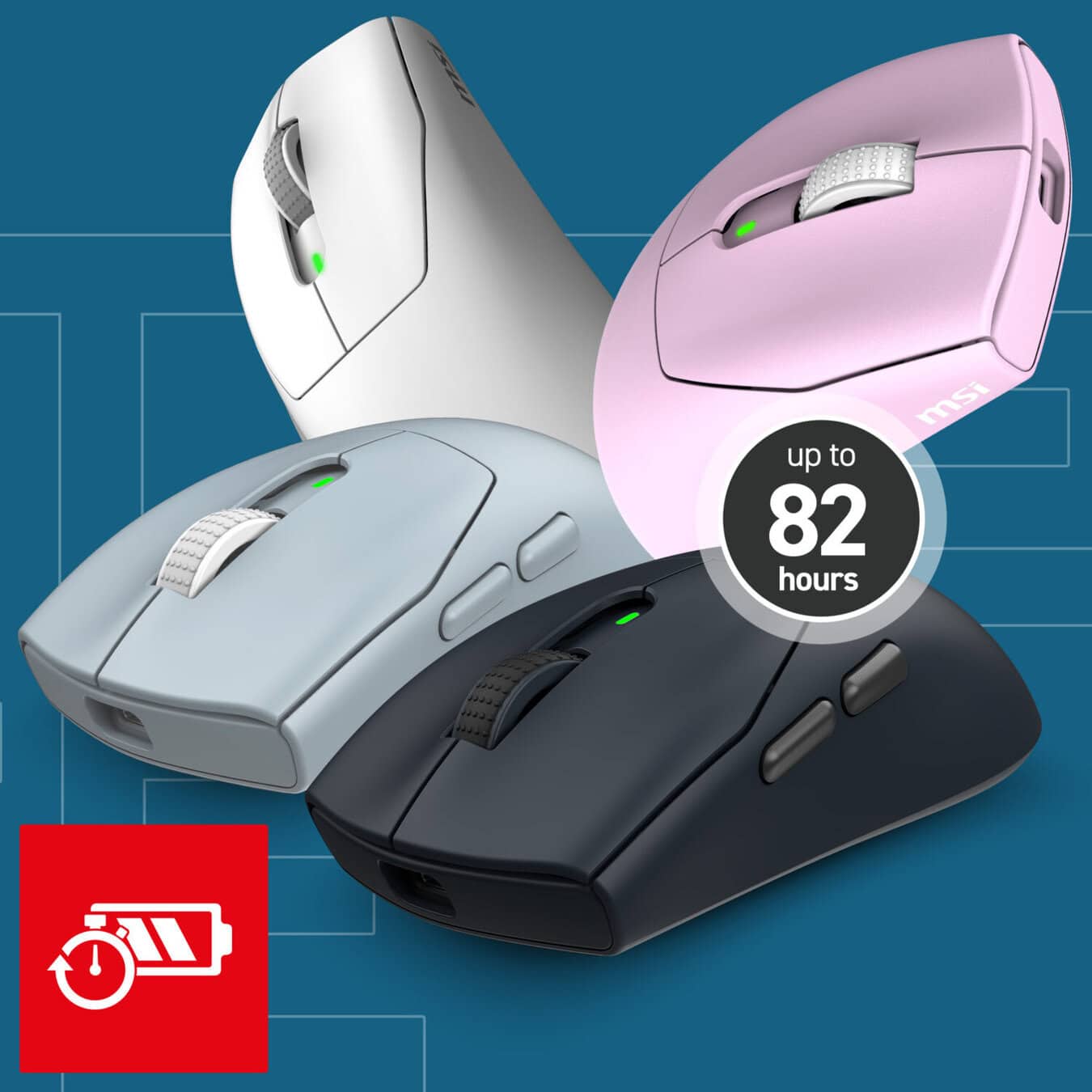 MSI FORGE GM340 WIRELESS Black PixArt 3311 Sensör RGB Kablosuz Gaming Mouse h8