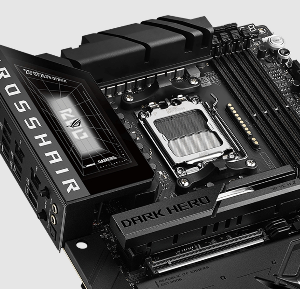 ROG CROSSHAIR X870E DARK HERO ASUS ROG CROSSHAIR X870E DARK HERO 9600MHz (OC) DDR5 Soket AM5 M.2 HDMI USB4 ATX Anakart h7