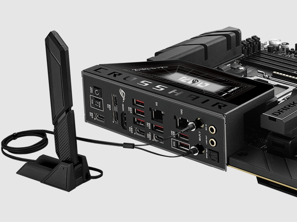 ROG CROSSHAIR X870E DARK HERO ASUS ROG CROSSHAIR X870E DARK HERO 9600MHz (OC) DDR5 Soket AM5 M.2 HDMI USB4 ATX Anakart h8